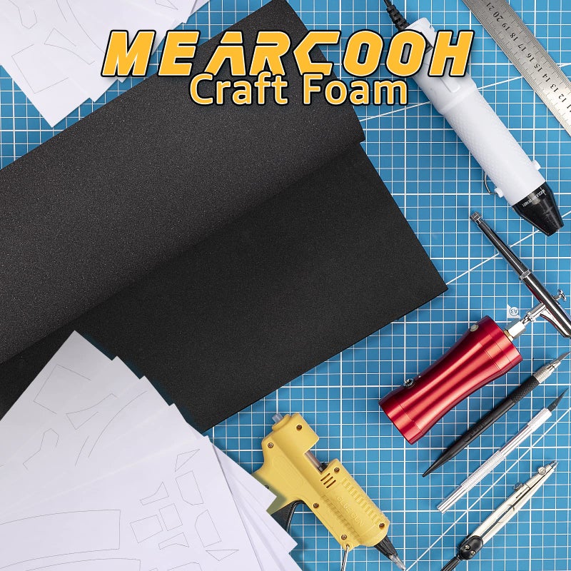 MEARCOOH 2-Pack Black Eva Foam Cosplay Sheets roll, Premium eva Craft Foam 2mm Thick, 13.5"" x 49"", High Density 86kg/m3 for Cosplay Costume, Crafts, DIY Projects by MEARCOOH - Image 4
